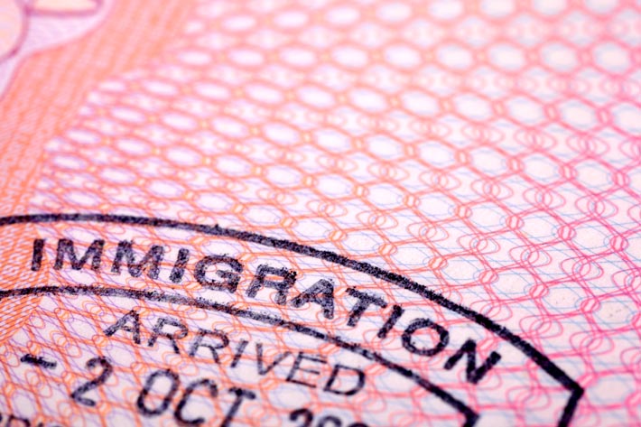 Visas stamp